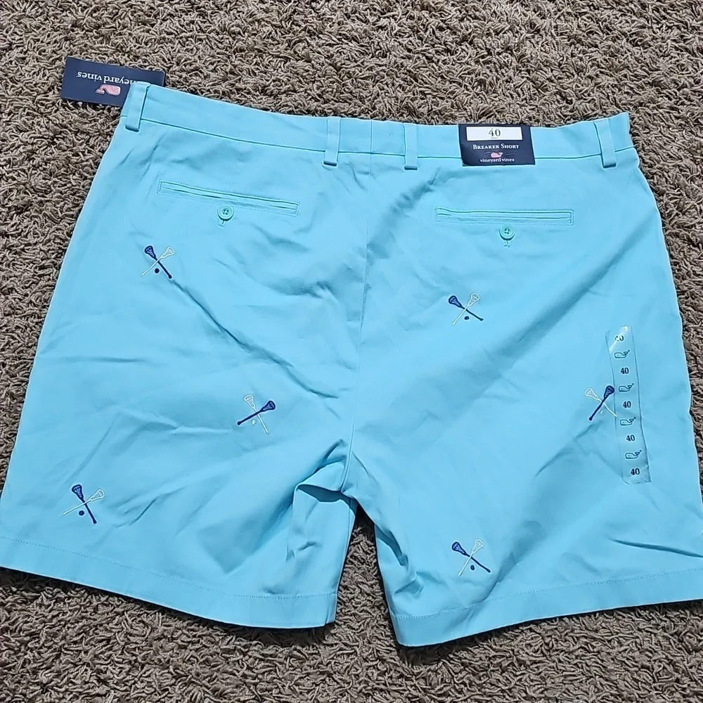 NWT Vineyard Vines Pool Side 7 Inch Lacrosse Embroidered Breaker Shorts Sz 40 - Picture 7 of 7